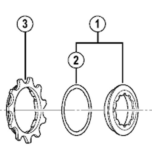 Shimano SPARE PART CSM980 lock ring & spacer