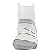 Feetures! Men's Elite Light Cushion Quarter, White + black, large