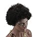SinoArt Afro Kinky Curly Short Wig 100% Brazilian Remy Human Hair 130% Density Short Full Wig for Women (Natural Black)