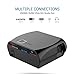 FIXEOVER GP100 Video Projector,LCD 1080P Full-HD Level Image Quality, LED Light Output Brightness, WXGA Resolution, In Your Living Room Bedroom Meet All Entertainment,Games,Video Viewing