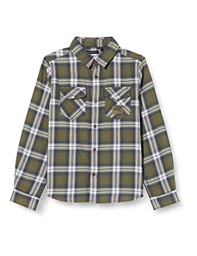IKKS Chemise Kaki à Carreaux Camicia Elegante, Colore: Cachi, 5 Anni Bambina