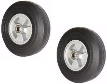 (Pack of 2) Wesco Solid Rubber Hand Truck Tires 10" D x 2.75" Width with 5/8" ID