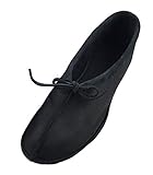 Bastien Industries Women's Maple Tan Moose Hide Leather Ballet Earthing Moccasins (7, Black)