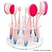 Oval Makeup Brush Holder, ESARORA 10 Hole Transparent Oval Makeup Brush Holder Drying Rack Clear Acrylic Cosmetic Shelf