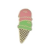 Last Valentine Icecream Enamel Pin Nickel Plated Color Pink and Green Lapel Pin