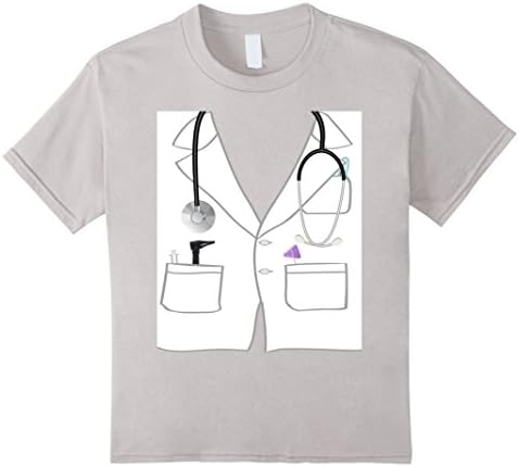 Kids Doctor Costume Dr. Profession Funny T-shirt Joke Hospital 10 Silver