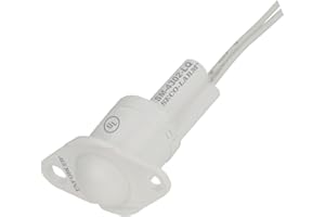 Seco-Larm SM-4302-LQ/W Enforcer Rollerball-Type Recessed-Mount Magnetic Contact, White; 0.25" Gap; for Closed Loop Circuits; Spacer and Screws Included; 360-degree Rollerball; 18" Wire Leads