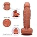 Liquid Silicone Realistic Dildo with Strong Suction Cup, Ultra-Soft Dildo for Beginners Vaginal G-spot Anal Play Adult Sex Toy for Masturbation 7