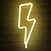Lightning Bolt Neon Signs,Creative LED Lightning Decor Light Neon Sign,Wall Decor for Home,Birthday Party,Kids Room, Living Room,Wedding Party Decor (Warm White)