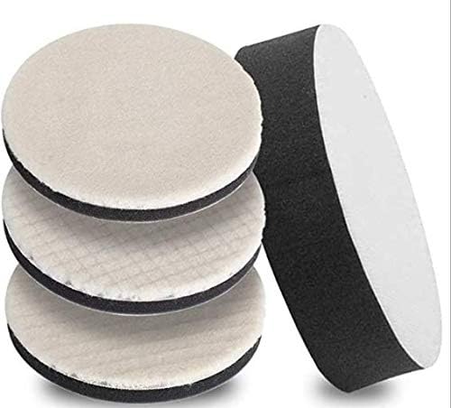 車磨き用 ウールバフ 125mm 4点セット荒目 中目 細目 ポリッシャー用 バフ