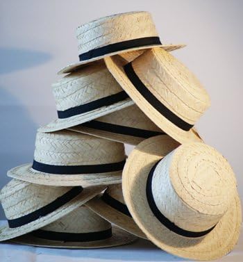 CRAZYLADIES COSTUMESVictorian-Steampunk-Dance Show-Historic Days STRAW BOATER 10 HATS Bulk Buy Discounts by CRAZYLADIES COSTUMES