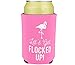 Let's Get Flocked UP!, Set of 12 Pink and White Can Coolers Cups, Flamingo Can Coolers Perfect Flamingo Party Supplies, Final Flamingle Bachelorette Party, and Bridal Showers