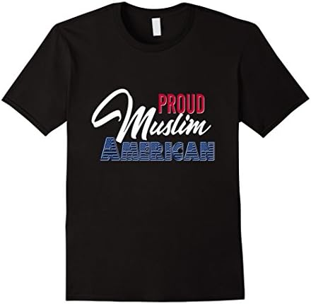 Men's Proud Muslim American Shirt USA Flag Islam Islamic Gift 3XL Black