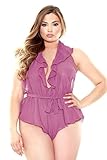 Plus Size Halter Romper Teddy Lingerie