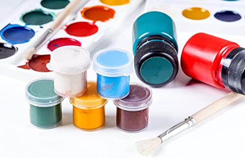 KASTWAVE 50 Pieces Of Plastic Mini Container With Lid, Small Paint Cup, Plastic Mini Paint Container Diy Craft Storage Container, Used For Pigment Beads Seed Clay