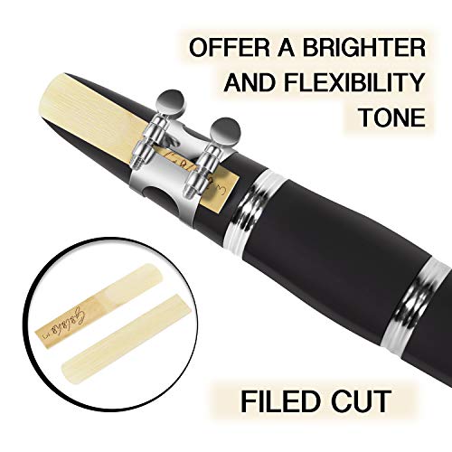 GOLOHO Bb Clarinet Reeds, Strength 3.0, Filed Cut, Box of 10 - Thumbnail 2