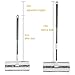 PICAD Microfiber Flat Mop Multi Slots Switch for Cleaning Hardwood and Floors, Includes: 1 Mop, 1 Dirt Removal Scrubber, 2 Pads Refills
