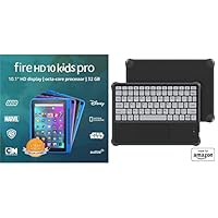 Fire HD 10 Kids Pro tablet, 10” HD 32GB (Black) + Kids Bluetooth Keyboard