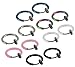 BodyJ4You 12PC Fake Earrings Clip On Hoop Faux Non Piercing Ear Cartilage Pink Black Jewelry Set