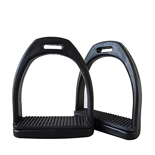 Plastic Stirrup Horse Riding, Non-Slip Equestrian Stirrup, Safety Saddle Trail with Rubber Horse Mat