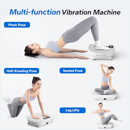 MERACH Vibration Plate Exercise Machine, Whole Body Exercise & Fitness Equipment, Bluetooth and Silicone Pedal, Vibrating Plate Machine with Auto Mode, Vibrate Fitness Platform for Home