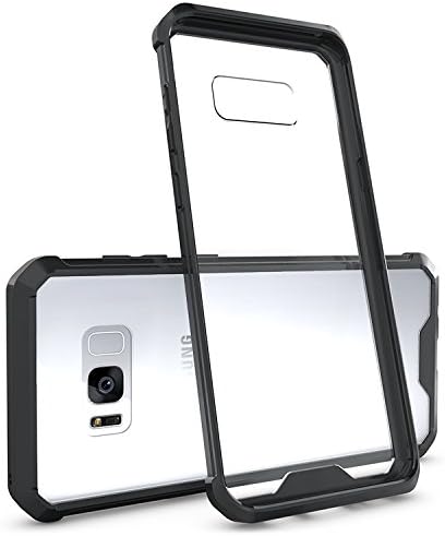 Samsung Galaxy S8 Plus Case BLACK ShockProof PC+TPU Bumper Case Thin Fit Anti-Scratch Acrylic Back Cover Transparent with Screen Protector for Samsung Galaxy S8 Plus