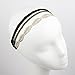Lux Accessories Lace Woven Black Stretch Headband Set Head Band (3pc)