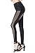 Everbellus Womens Mesh Faux Leather Leggings Sexy Skinny Pants