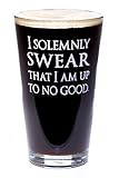 I Solemnly Swear I Am Up To No Good: Harry Potter Inspired Pint Size Beer Glass