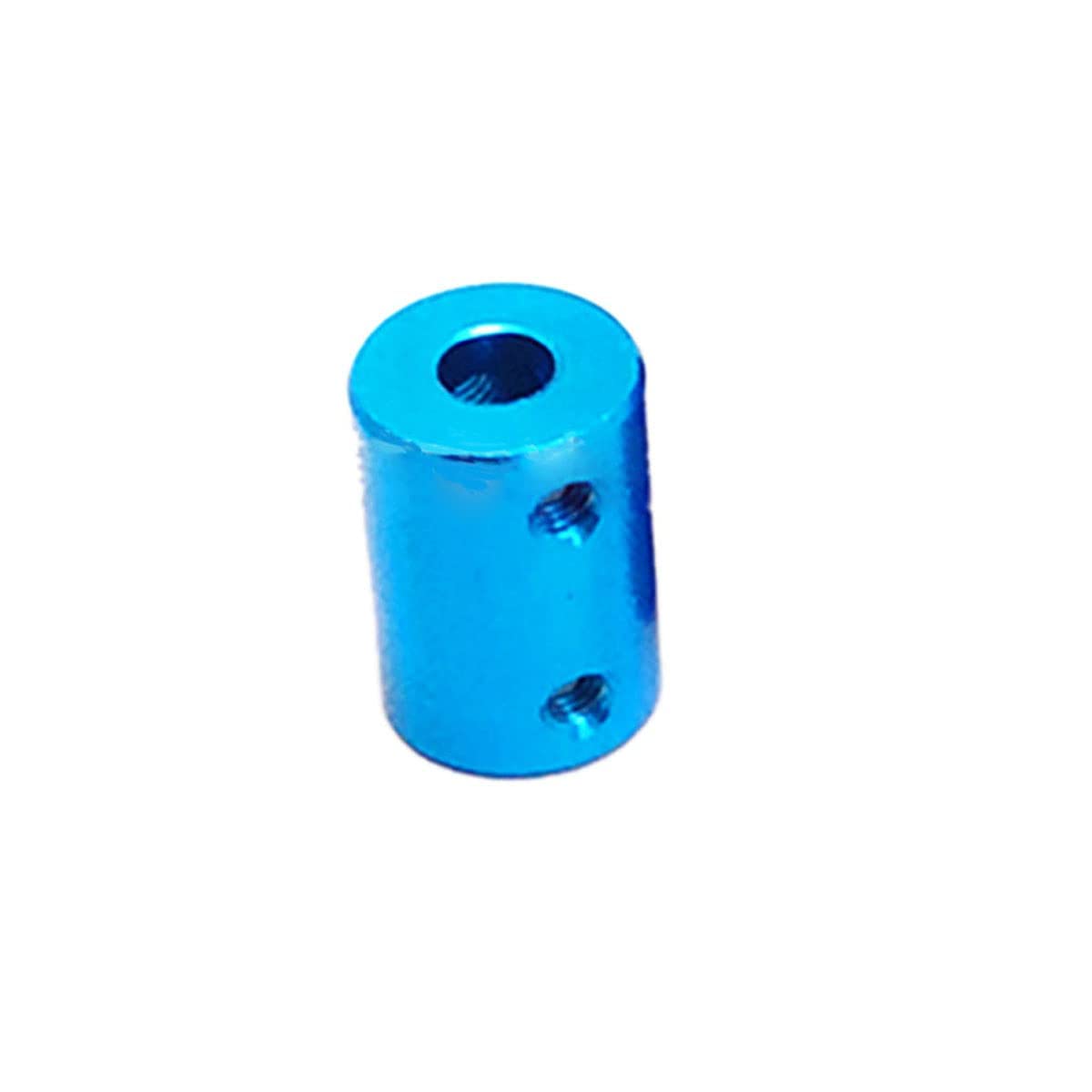 Boxonly Aluminum Alloy Coupling 4mm to 4mm Sky Blue Coupling Set Screw Aluminum Alloy D14mm x L25mm Shaft Coupler Connector Motor Accessories