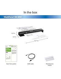 Epson Workforce ES 60W   Escáner portátil inalámbrico para PC y Mac