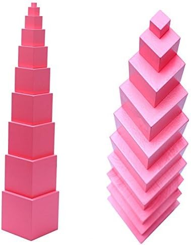 Montessori Pink Tower without stand (1cm-10cm)