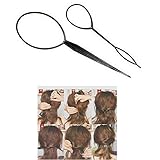 2pcs Topsy Tail Hair Styling Tool Kits,Hair Braid Hair Accessories Ponytail Maker Pony Tail Tool