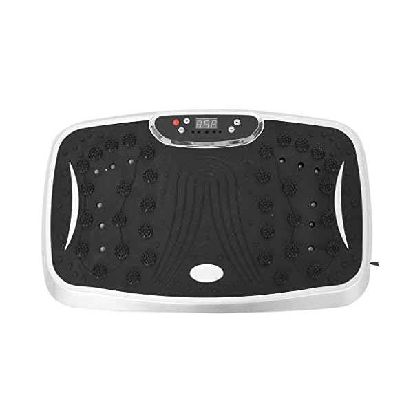 Jiasuz-Vibration-Plate-Exercise-Machine-Full-Whole-Body-Workout-Home-Massager-and-Fitness-Platform-Weight-Loss-Toning-with-Resistance-BandRemote-Control-and-Support-220IbsSilver Jiasuz Vibration Plate Exercise Machine Full Whole Body Workout Home Massager and Fitness Platform Weight Loss & Toning, with Resistance Band,Remote Control and Support 220Ibs,Silver