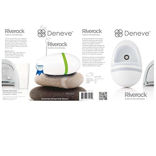 Essential Oil Diffuser Riverock, Aromatherapy Oil Spa Humidifier and Ultrasonic Mister, Perfect Decor Gift for a Peaceful Home Yoga Meditation Workout or Office Space (White) Beauty & Personal Care, Fragrance, Aromatherapy, Diffusers