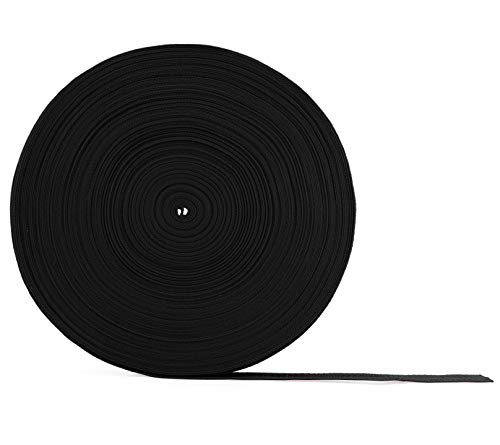 50 Yards Black Polypropylene Webbing 1-inch; 1