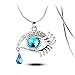 Angel's Tears Gold Plated Eye Shape Austrian Crystal Pendant Necklace for Womens in Fashion Jewelry