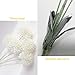 GTIDEA 28 inches Artificial Dandelion Flowers White Outdoor Fake Plants Plastic Shrubs Bushes Farmhouse Home Patio Galvanized Milk Jug Filler Decor Pack of 2