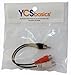 YCS Basics RCA Splitter Cable 1 Male to 2 Female Plugs