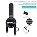SDBAUX Car Charger with 2.3ft Dual Retractable Cable,Multi 3 in 1 Adapter Compatible Samsung Galaxy S9 S8 Note 8 LG V30 G5 Google Pixel XL,iPhone Xs Max XR X 8 7 6 Plus,Android Devices & 1 USB Port