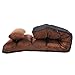 Giantex Folding Lazy Sofa Chair Stylish Sofa Couch Beds Lounge Chair W/Pillow (Coffee)