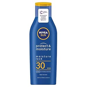 NIVEA SUN Protect & Moisture Sun Lotion SPF 30 (200ml), NIVEA Sunscreen SPF 30 Advanced Protection, Sun Lotion Factor 30…