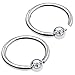bodyjewellery 2pcs 16g hinged captive hoop clicker earring tragus forward nose eyebrow cartilage rook lip helix septum D4QCE- 10mm