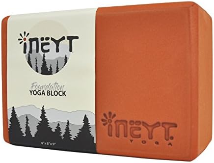 Foundation Yoga Block: Premium High Density EVA, Provides Incredible Stability And Balance, Durable, Non-Toxic, Odor Free, For Comfortable Stretching (Red Earth, 9"x6"x4")