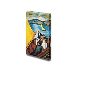 Sailboat on The Tegernsee by August Macke - Canvas Print Wall Art Famous Painting Reproduction - 16" x 24"