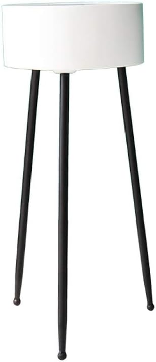 Plant Stand - Modern Plastic Planter With Tall Metal Stand - Decorative Tall Standing Flower Succulent Pot Holder, Indoor Outdoor Home Decorfor Terrace, Patio - White (Size : L)