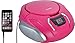 Sylvania SRCD261-B-Pink Portable CD Boombox with AM/FM Radio, Pink (Certified Refurbished)thumb 2