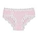 Free to Live 6 Pack Women's All Over Lace Trim Hipster Cotton Panties (Medium, Black, Light Grey, Light Khaki, Pink, Royal Blue, White)