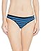 Nabtos Women's Sexy Cotton Underwear Panties Bikini Stripes Pack of 3 (Large/7, Blue Stripes)