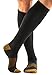 MCNICK & COMPANY Men's Copper Compression Socks (3 Pairs, Black) 20-30 mmhg size 10-13 big and tall knee high great for air travel
